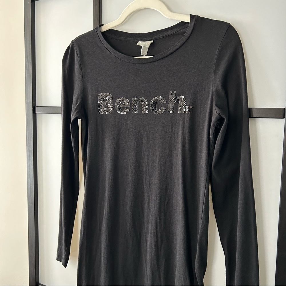 [XS] Bench Black Sequin Black Long Sleeve Midi Nightgown/ Pj’s